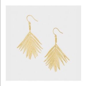 Gorjana Gold Plated Palm Drop Earrings